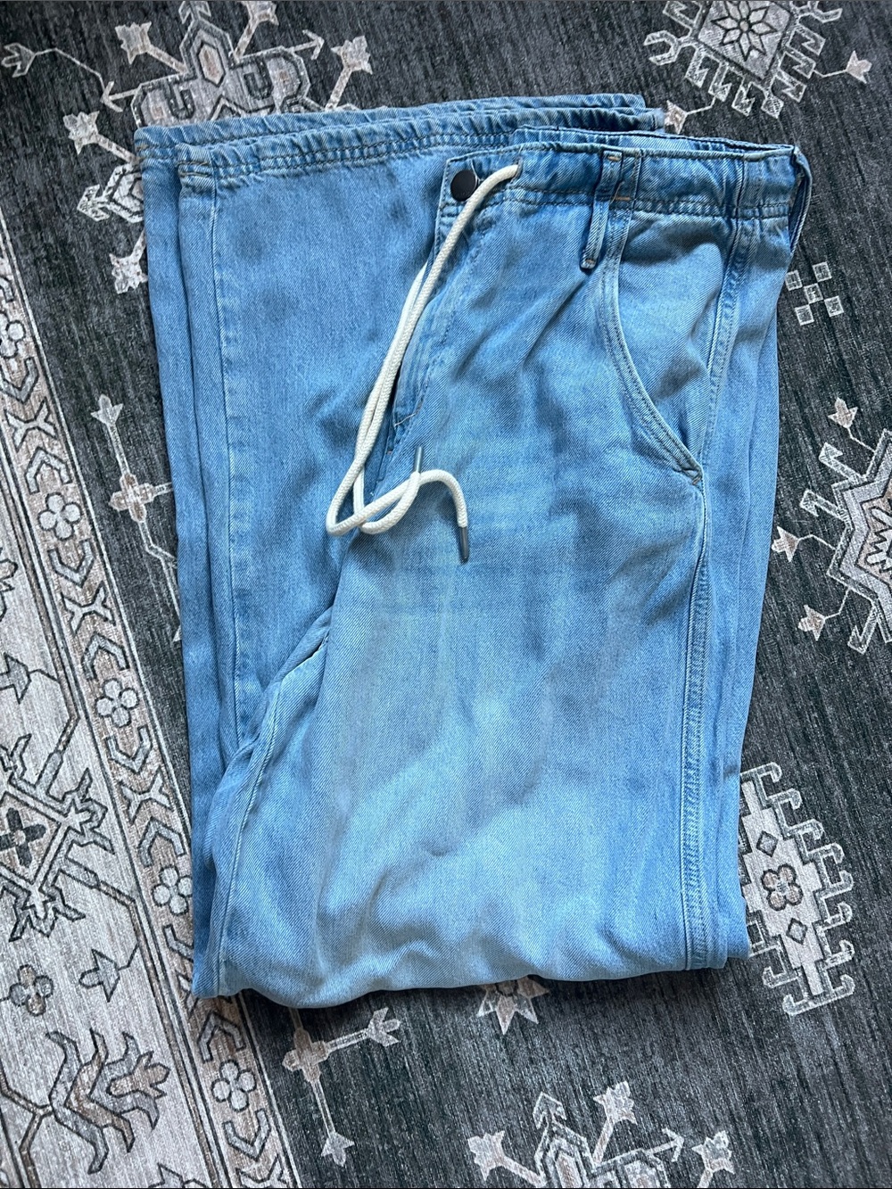 a.n.a high rise slouchy wide leg Jean